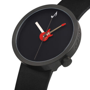 Montre Guitare Rouge 38 PVD Noir
